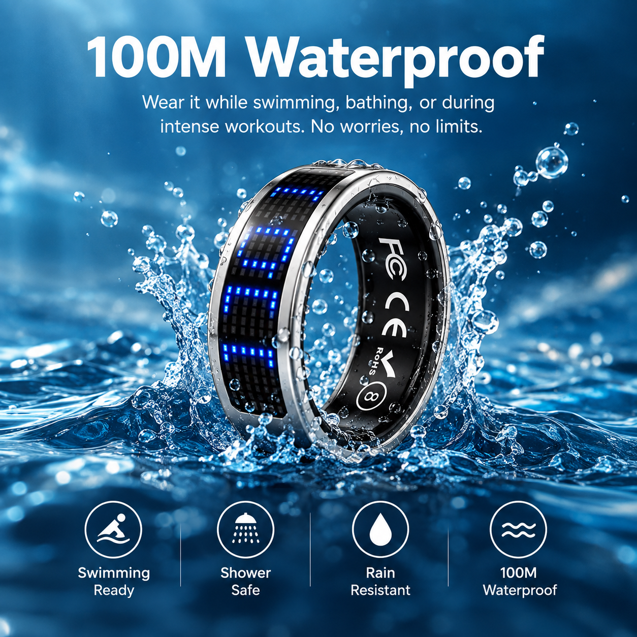 Smart Ring Track Sleep, Heart Rate & Recovery 24/7.