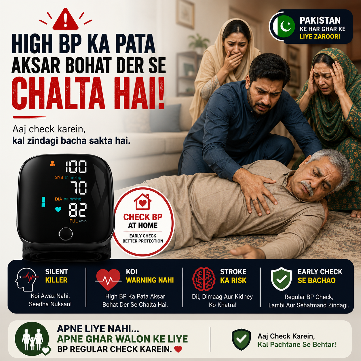 Wrist Electronic BP Monitor