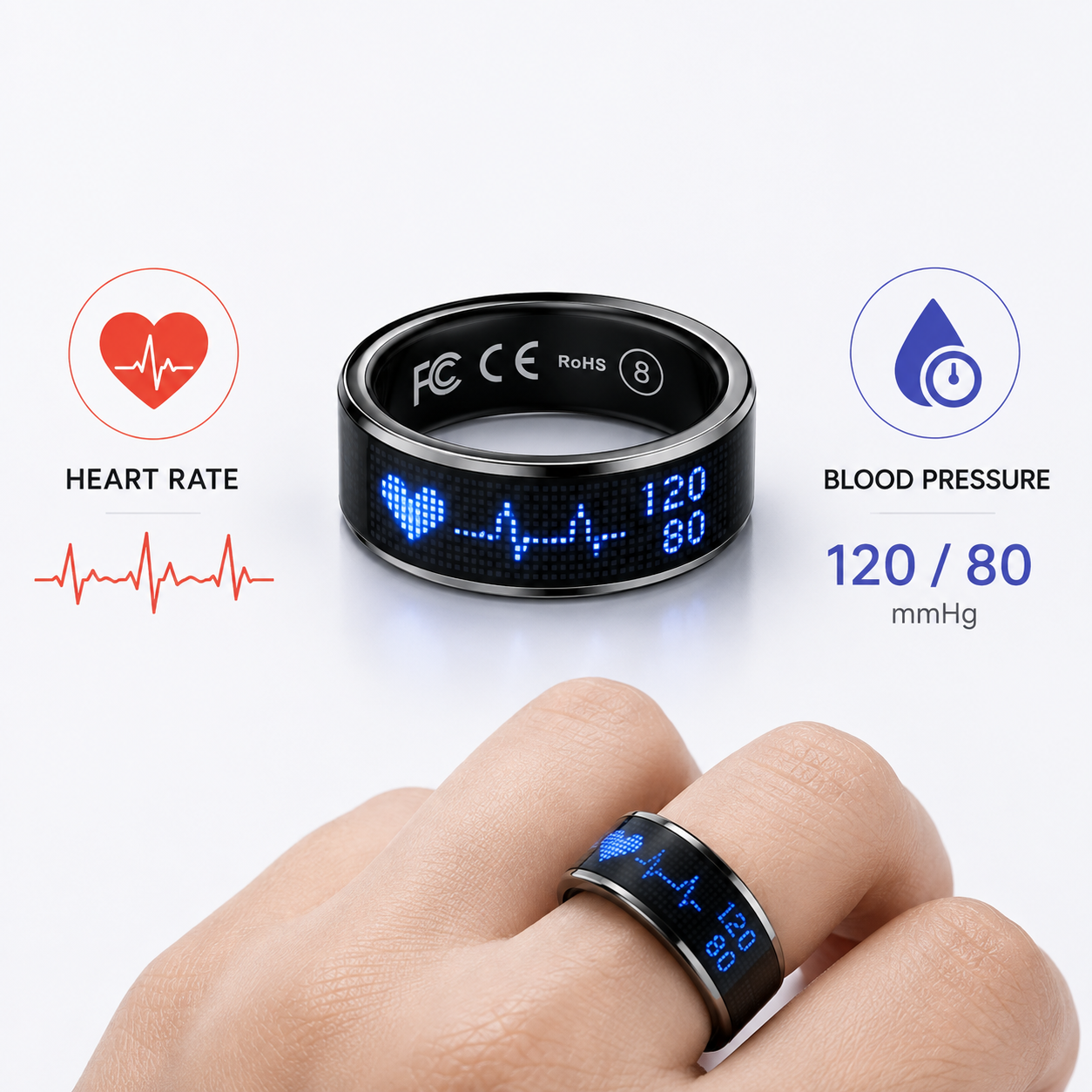 Smart Ring Track Sleep, Heart Rate & Recovery 24/7.